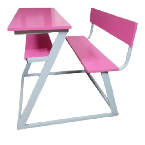 2 Seater Stainless Steel School Dual Desk - Assembly: No Assembly Required