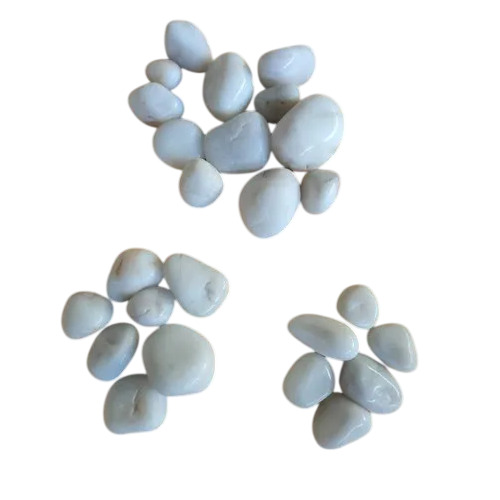 20 Mm Polished White Pebble Stone