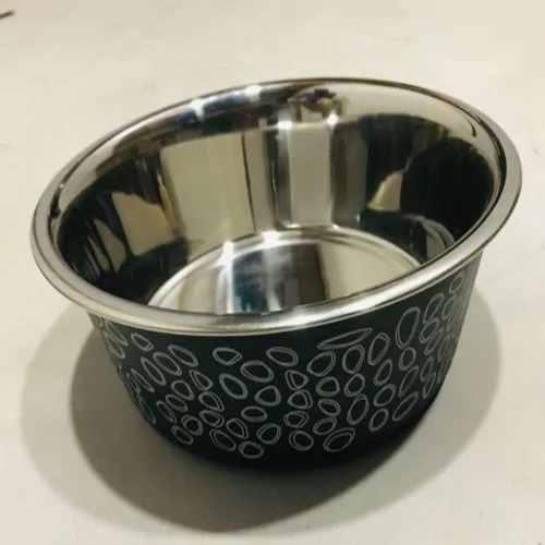 Black Melamine Pet Feeding Bowl - Melamine, 5 Inch Diameter, Multicolor | Good Quality, Customizable Size
