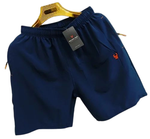 Blue Men Cotton Printed Short