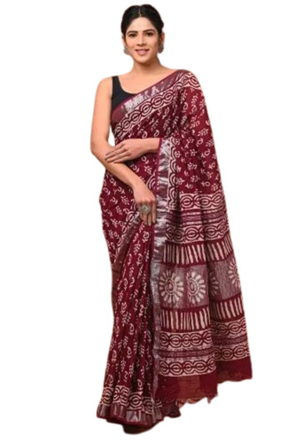 Casual Wear Cotton Linen Saree