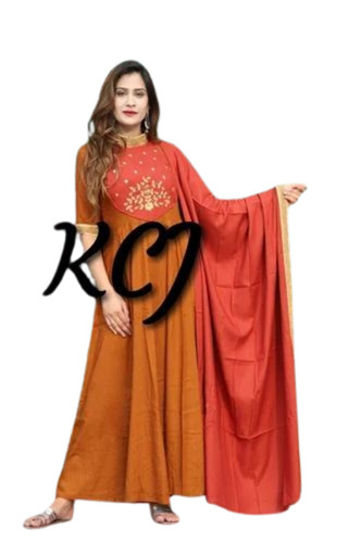 Designer Gown With Dupatta