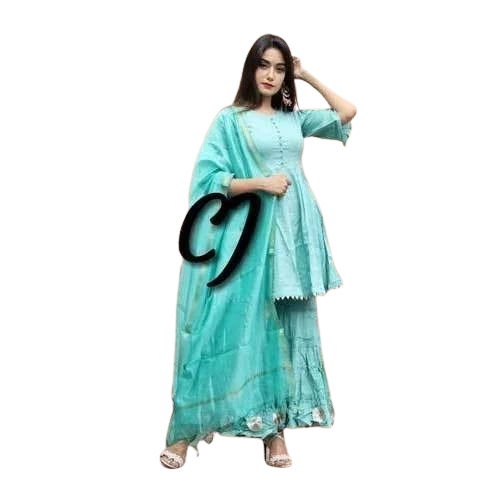 Ladies Designer Suit With Palazzo