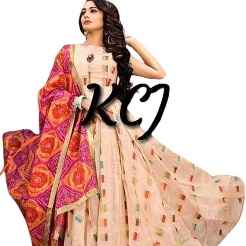 Ladies Printed Anarkali Suit