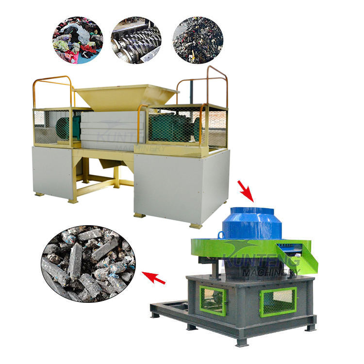 Medical Waste Solid Waste Shredding And Rdf Fuel Rod Forming Machine - Color: Customized