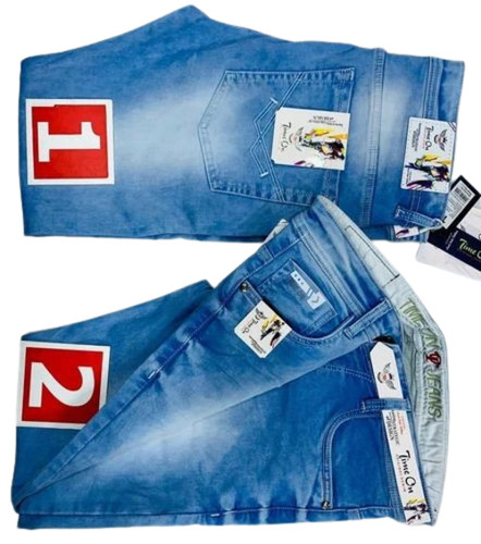 Men Light Blue Heavy Cotton Jeans