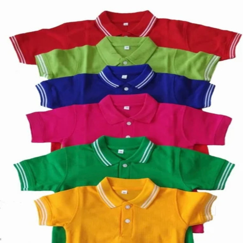 Polyester School Uniform T Shirt - Medium, Multicolor, Half Sleeve | Customized Size, Good Quality, 1 Year Warranty