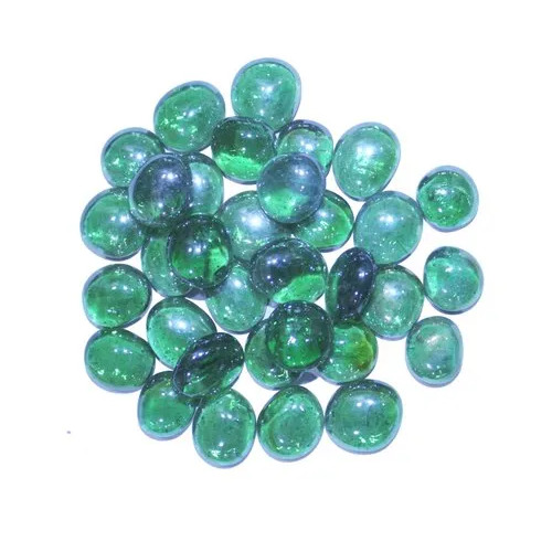 Green Transparent Glass Gems Pebbles