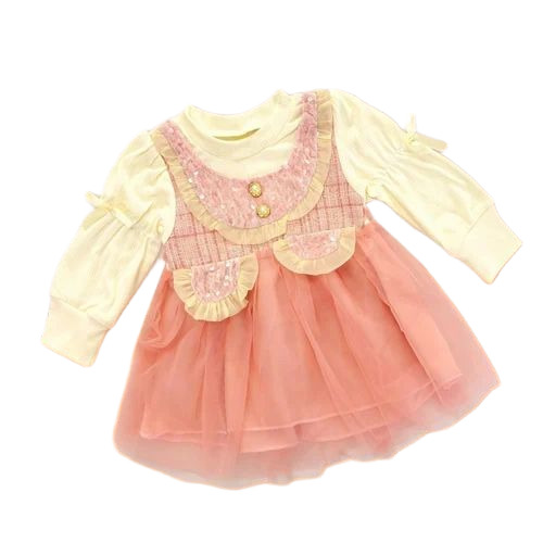 Kids Full Sleeve Cotton Frock