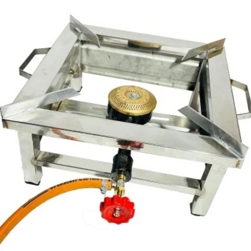 Lpg Gas Stove/Choolha Stainless Steel (14X14X7.5 Inches)