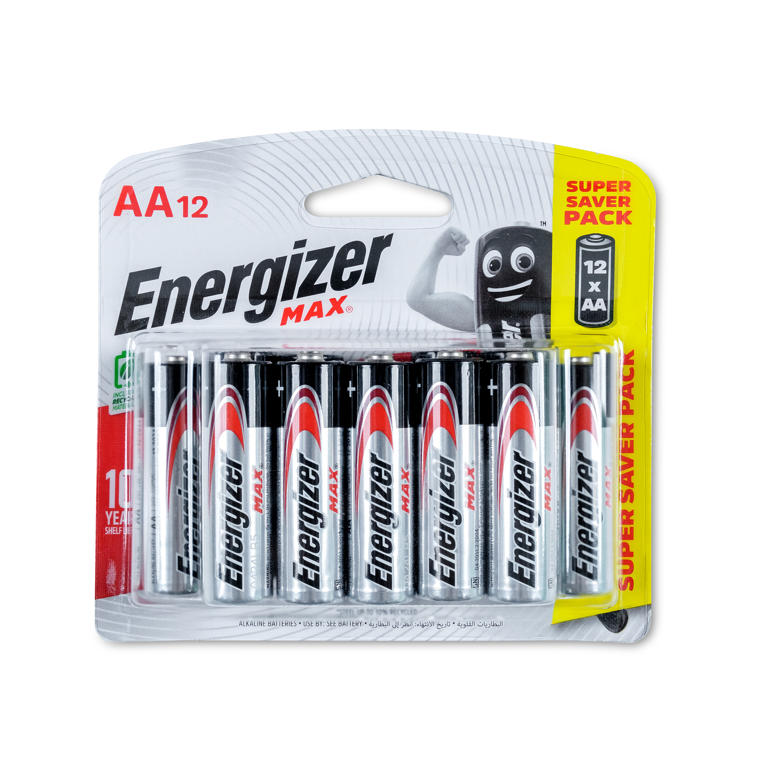 Energizer Max Alkaline Aa Batteries, Pack Of 12