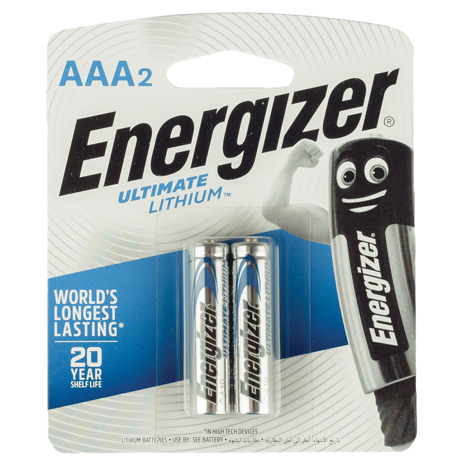 Energizer Ultimate Lithium Aaa Batteries Pack Of 2