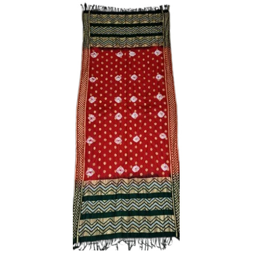 2.25m Nylon Rasal Printed Dupatta - 180 GSM Nylon, 2.25 Meter, Red and Black | Easy Wash, Digital Print, Casual Style