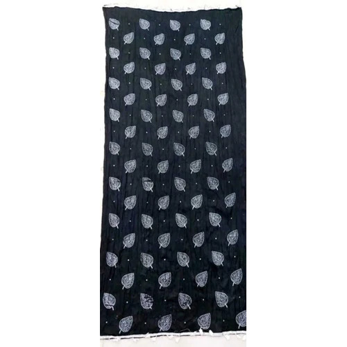Cotton Black Indo Roto Printed Dupatta