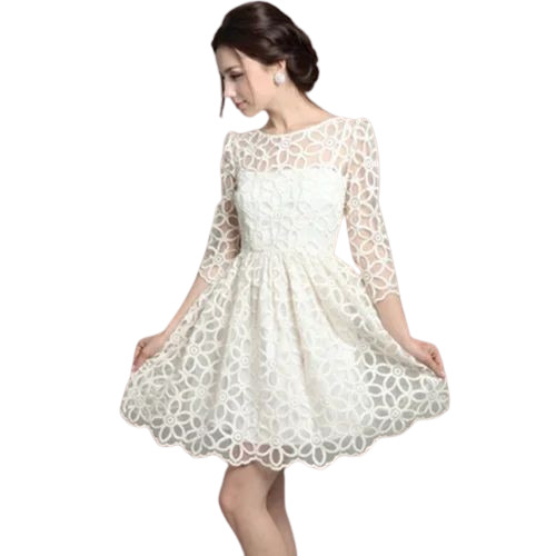 Girls Designer Gowns - Color: White