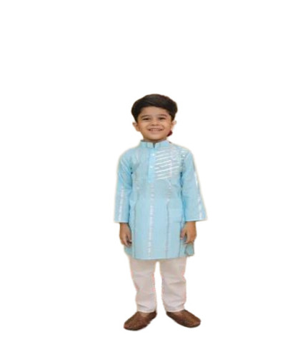 Kids Blue Kurta Pyjama Set