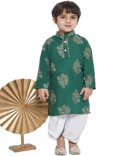 Kids Green Kurta Pajama Set