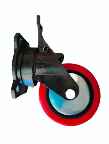 Red Heavy Duty Forged Caster Wheels - Finish: Powder Coated