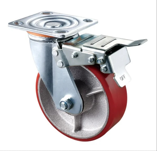 Red Premier Forged Caster Wheels - Finish: Powder Coated