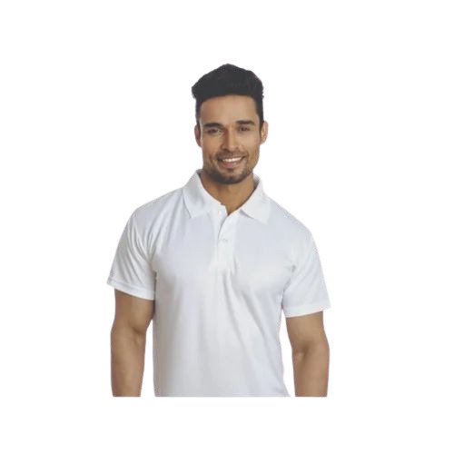 White Color Men T Shirts - Age Group: Adults