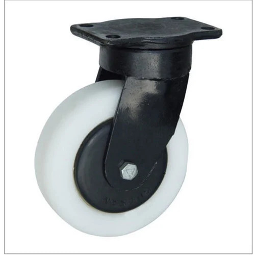 White Premier Forged Caster Wheels - Finish: Powder Coated
