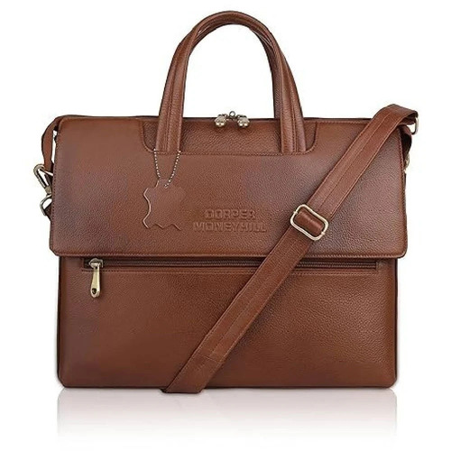 Brown Leather Laptop Bag - Color: As Per The Customer Choice