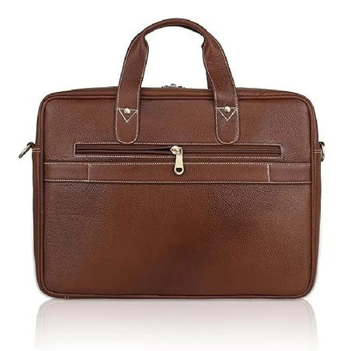Brown Pure Leather Laptop Bag - Color: As Per The Customer Choice