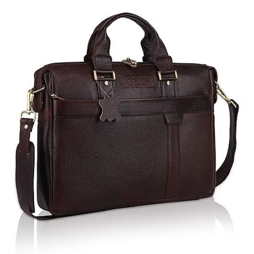 Dorper Moneyhill Plain Genuine Leather Office Bag - Color: As Per The Customer Choice
