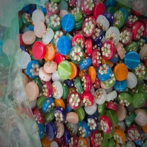 Fancy Kundan Glass Beads