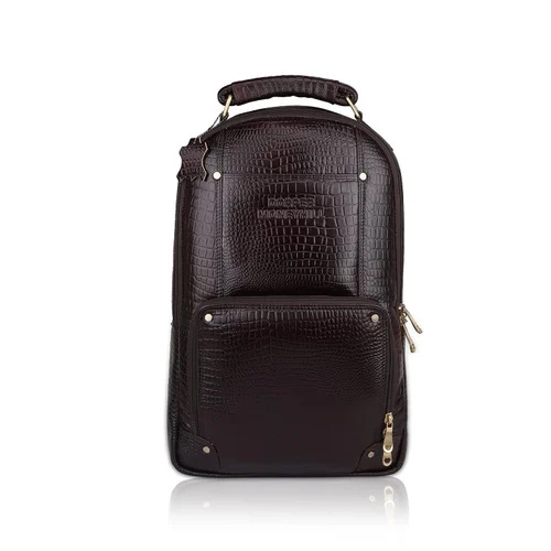 Leather Executive Office Backpack Water Resistant Bag - Color: As Per The Customer Choice