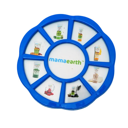Blue Round Plastic Paper Weight
