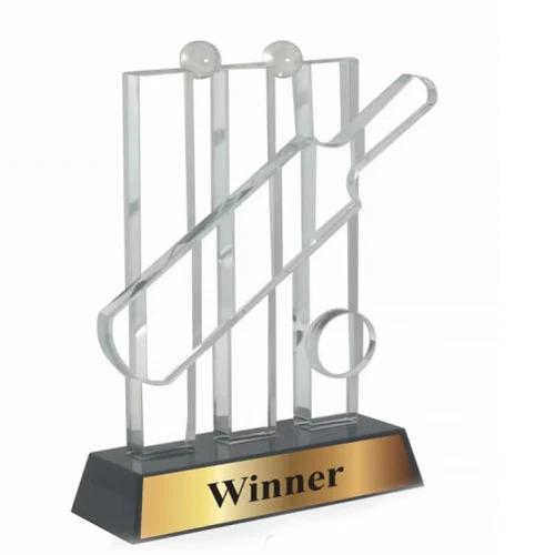 Cricket Winner Crystal Trophy