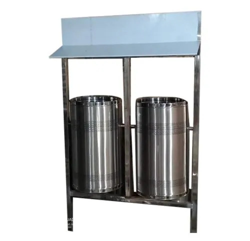 Open Top Stainless Steel Swing Dustbin - Application: Waste Collection
