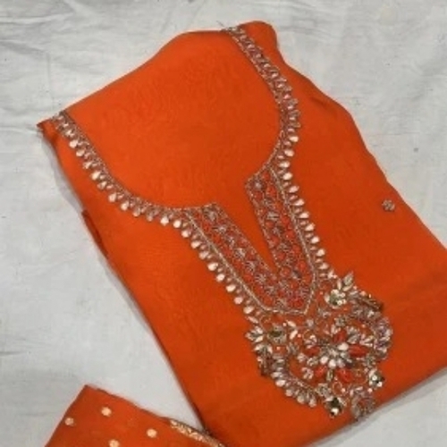 Orange Silk Suit