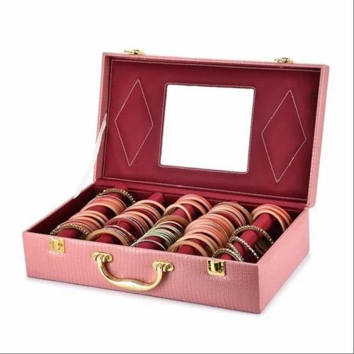 Pink Wooden Bangle Box