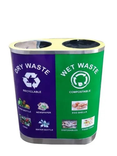 Printed Ss Dual Dustbin - Application: Waste Collection