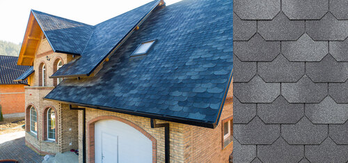 Tegola Premium Liberty Roofing Shingles - Color: 515 A Leather