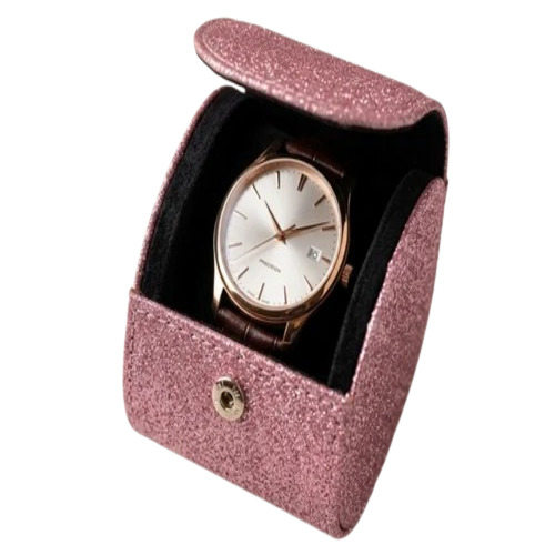 01 Luxury Pink Shimmer Watch Storage Box