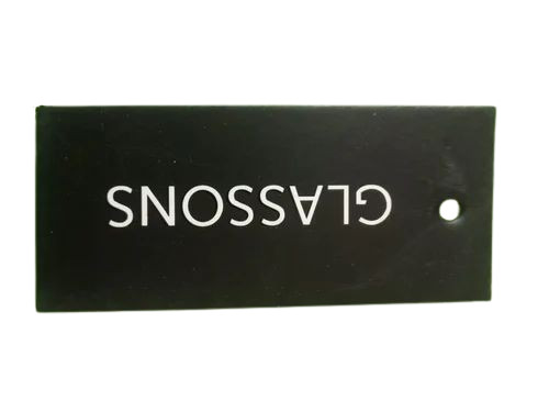 Black Color Paper Garment Hang Tags