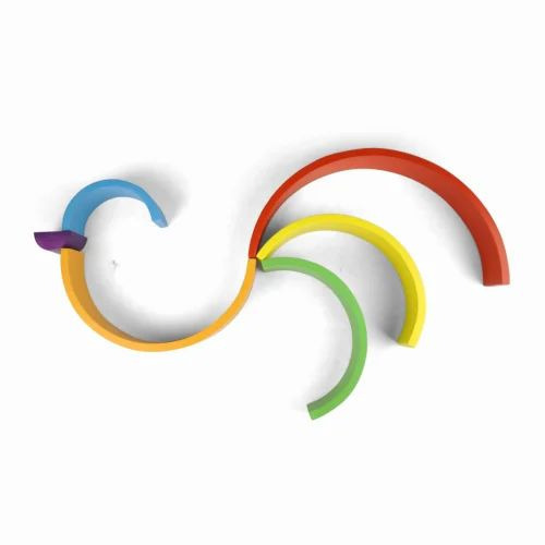 Building Blocks 7 Pc Rainbow Stacker