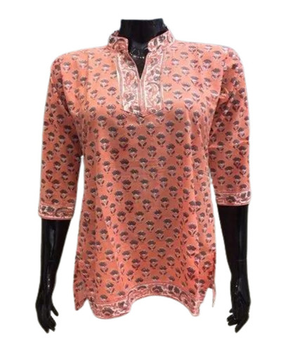 Printed Cotton Short Kurti