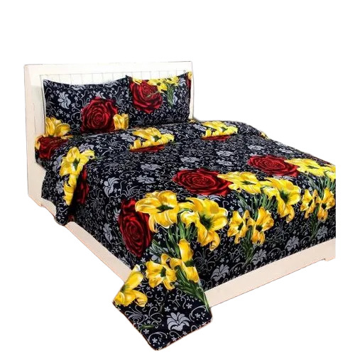 3d Printed Cotton Double Bed Sheet