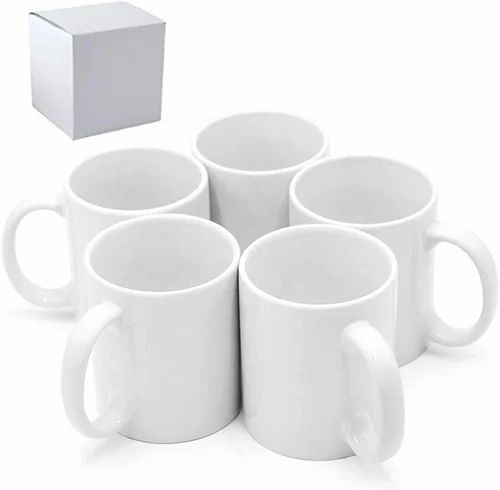 300 Ml White Ceramic Mug