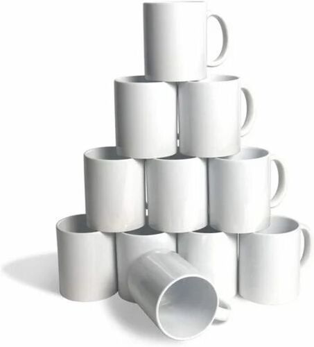 300 Ml White Plain Ceramic Mug