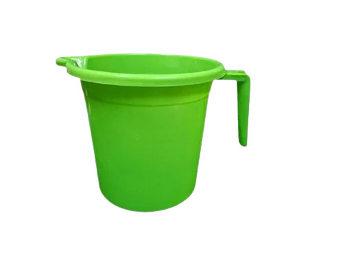 Green Color Plain Plastic Bath Mug
