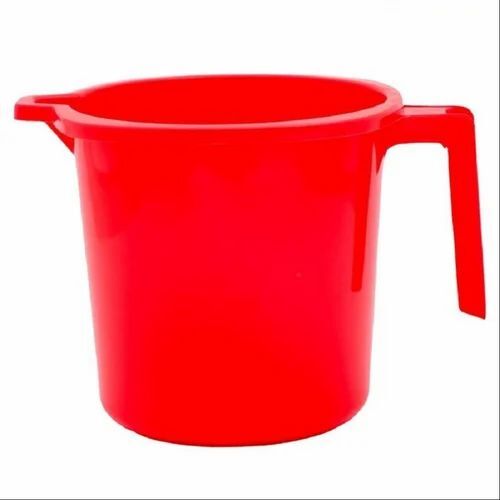 Red Color Plain Plastic Bath Mug