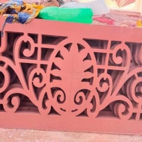 Smooth Surface Red Stone Jali