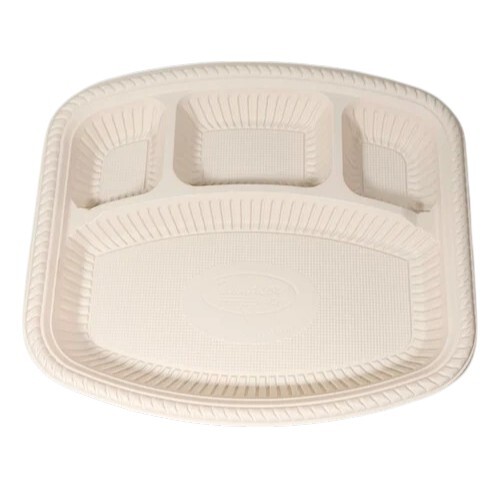 12 inch 4 CP Square Cornstarch Partition Plates