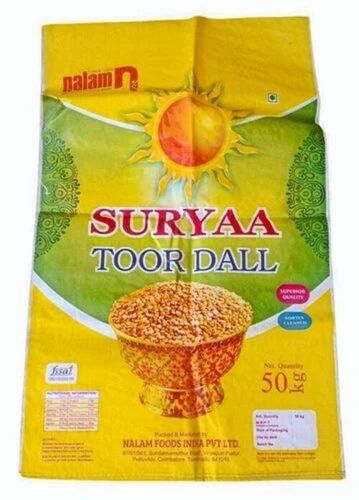 50kg Yellow Printed Woven Sack