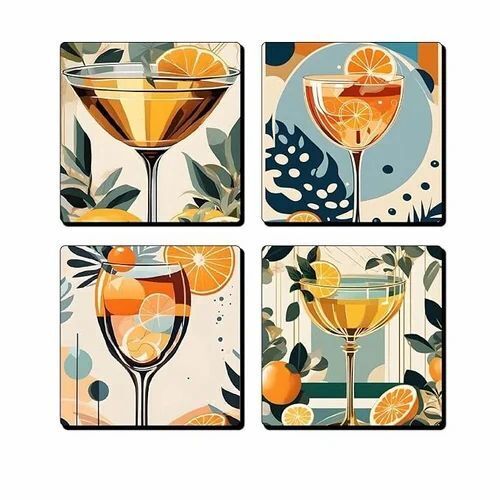 Cocktail Wooden Table Coaster